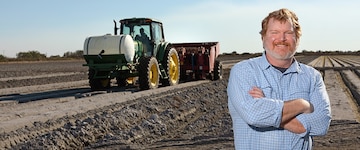 Farmer with a tractor