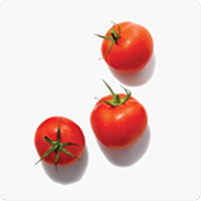 three ripe tomatoes 