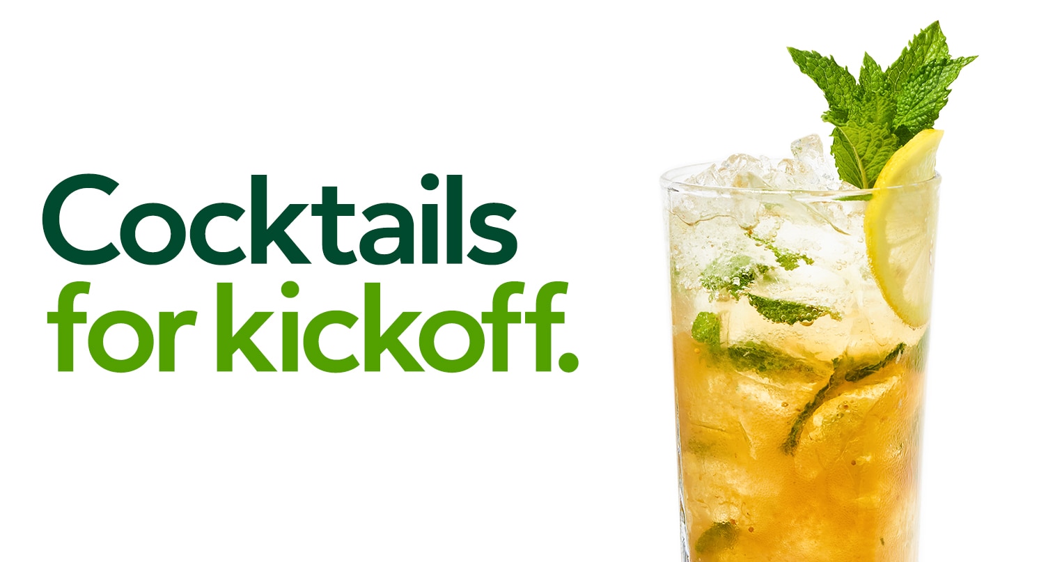 Cocktails for kickoff. 
