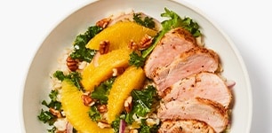 Skillet Pork Salad with Warm Orange Vinaigrette 