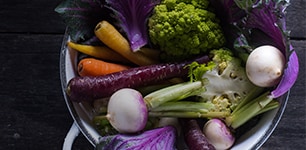 bowl of various root vegetables