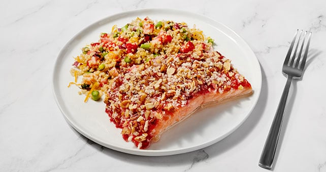 Pecan-Berry Salmon with Orange Quinoa Salad