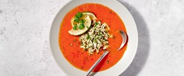 Watermelon Soup with Lump Crab