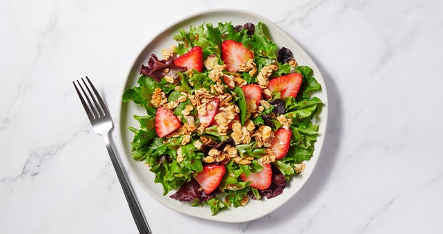 Berry Salad and Oat-Almond Crumble