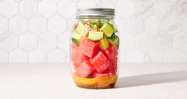 Watermelon Salad in a Jar
