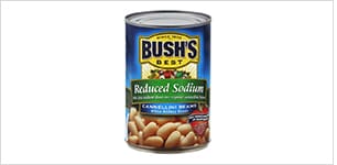 can of Bushs best reduced sodium cannellini beans