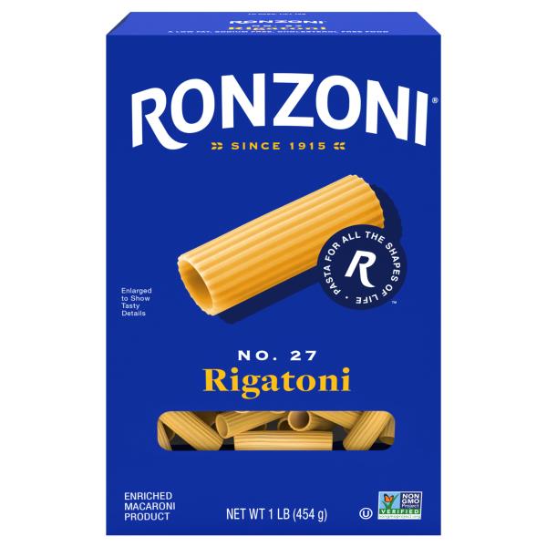 Ronzoni Rigatoni Pasta, 16 oz, Large, Ribbed Tubes, Non-GMO | Publix ...