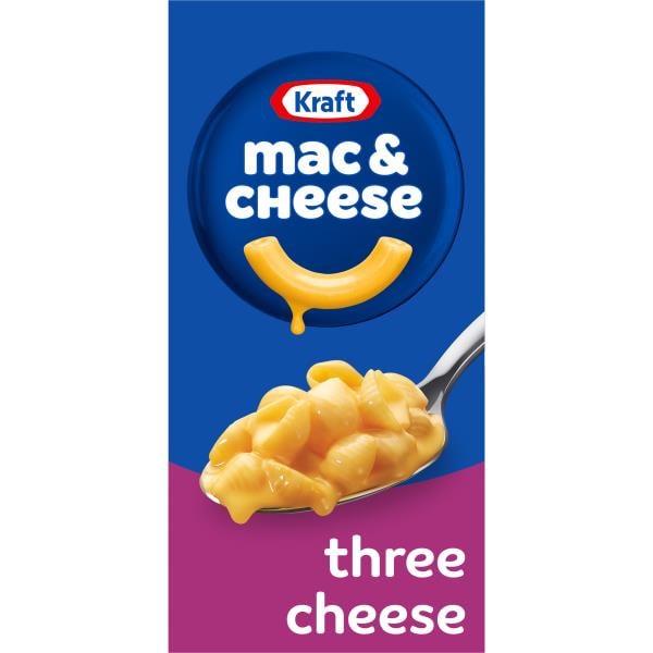 Kraft Three Cheese Macaroni & Cheese Dinner with Mini-Shell Pasta