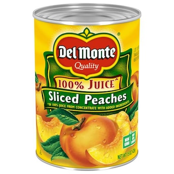 Del Monte 100% Juice Sliced Peaches