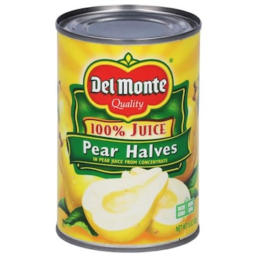 Del Monte 100% Juice Pear Halves
