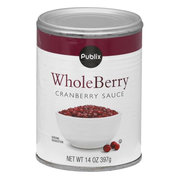 Publix Cranberry Sauce, Whole Berry Publix Super Markets
