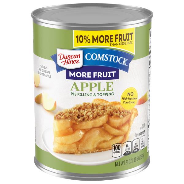 Duncan Hines Comstock Pie Filling & Topping, Apple, More Fruit Publix