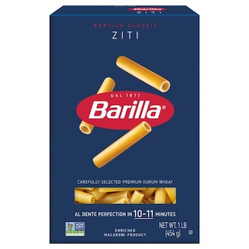 Barilla Ziti - Non-GMO Pasta Made with Durum Wheat Semolina & Kosher Certified