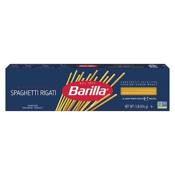 Barilla Spaghetti Rigati Pasta - Non-GMO Pasta Made with Durum Wheat Semolina - Kosher Certified Pasta