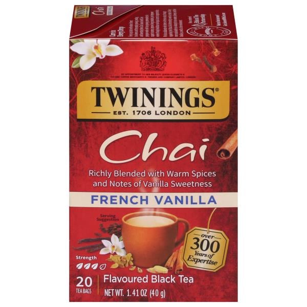 Twinings Flavoured Black Tea, French Vanilla, Chai Publix Super Markets