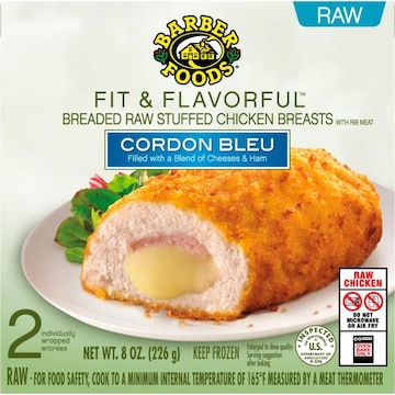 Barber Foods Fit & Flavorful Barber Foods® Fit & Flavorful™ Stuffed Chicken Breasts Cordon Bleu, 2 Count