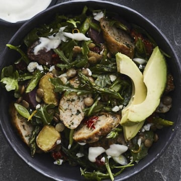 Hearty Potato and Lentil Salad with Chicken Sausage