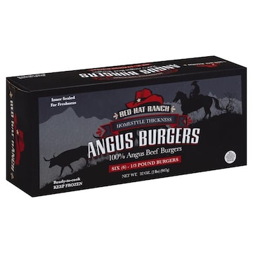 Red Hat Ranch Burgers, Angus, Homestyle Thickness