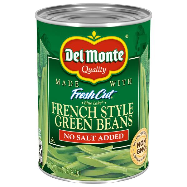 Del Monte Green Beans, French Style, No Salt Added Publix Super Markets