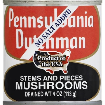 Pennsylvania Dutchman Mushrooms, Stems and Pieces