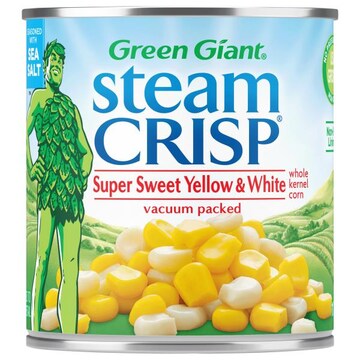 Green Giant Steam Crisp Whole Kernel Corn, Super Sweet, Yellow & White