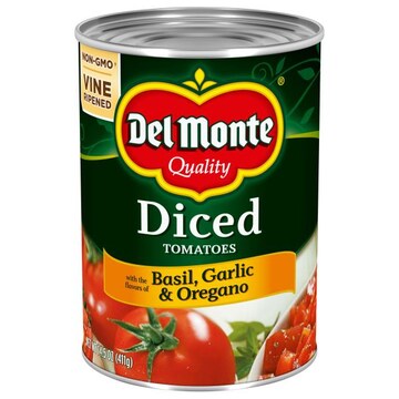 Del Monte Diced Basil Garlic & Oregano Tomatoes