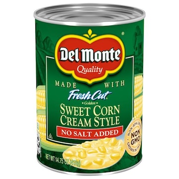 Del Monte Fresh Cut No Salt Added Golden Cream Style Sweet Corn