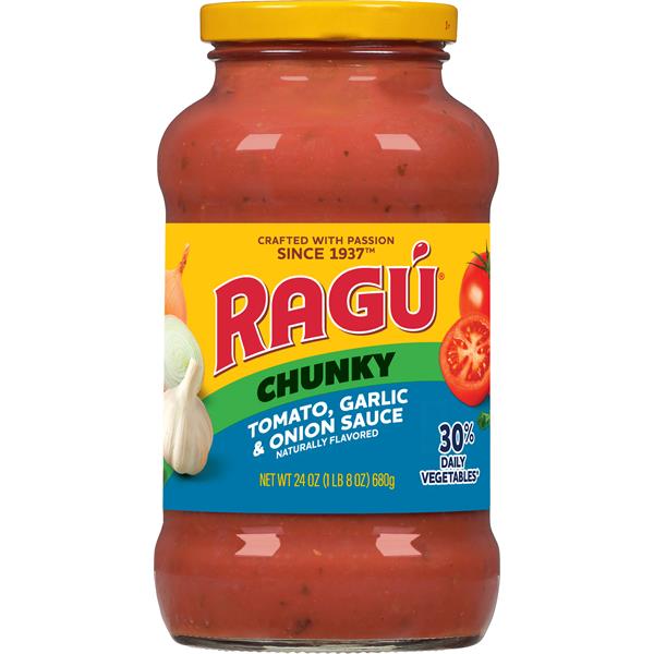 【Ragu】 Ragu Chunky Tomato, Garlic and Onion Pasta Sauce, 24 OZ | Publix