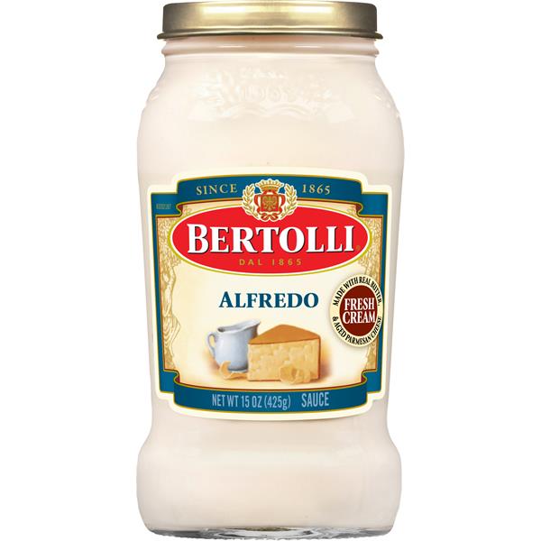 Bertolli Alfredo Sauce with Aged Parmesan Cheese, Authentic Tuscan Style Pasta Sauce made with
