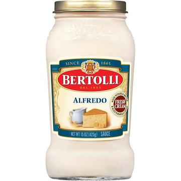 Bertolli Alfredo Sauce with Aged Parmesan Cheese, Authentic Tuscan Style Pasta Sauce made with Fresh Cream and Real Butter, 15 oz