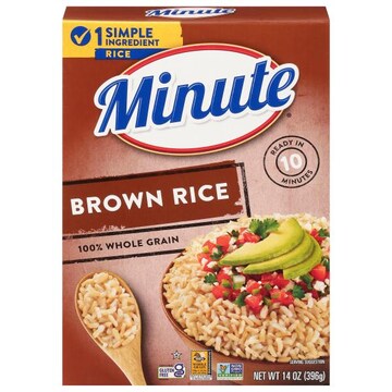 Minute Rice, Brown, 100% Whole Grain