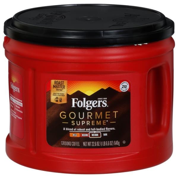 Folgers Coffee, Ground, MedDark, Gourmet Supreme Publix Super Markets