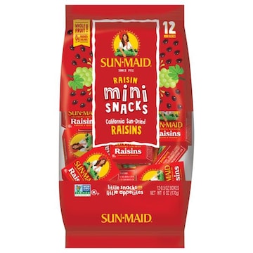 Sun-Maid® Mini Snacks® California Sun-Dried Raisins 12-Count Bag/.5oz Cartons