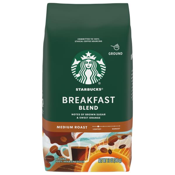 Starbucks Coffee, Ground, Medium Roast, Breakfast Blend Publix Super