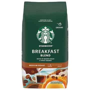 Starbucks Coffee, Ground, Medium Roast, Breakfast Blend