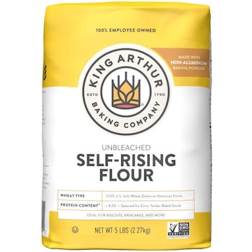 King Arthur Baking Company Unbleached Self Rising Flour, Non-GMO Project Verified, No Preservatives, 5 lbs