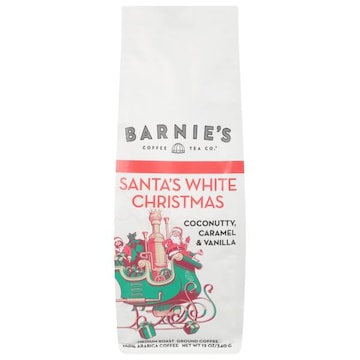 Barnie's Coffee & Tea Co. Coffee, 100% Arabica, Ground, Medium Roast, Santa's White Christmas