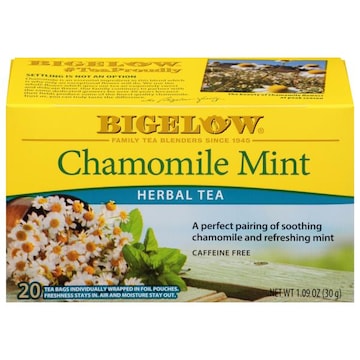 Bigelow Bigelow Chamomile Mint, Caffeine Free Herbal Tea, Tea Bags, 20 Ct