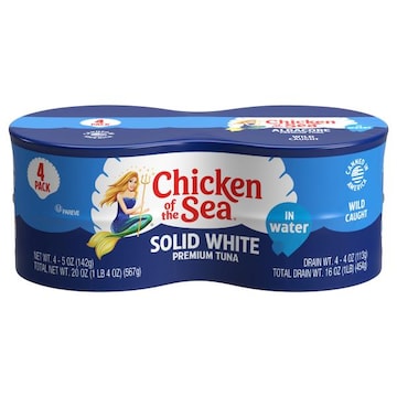 Chicken of the Sea Solid White Premium Albacore Tuna in Water 4 - 5 oz Cans