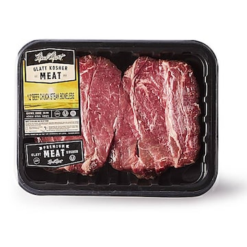 Aaron's Boneless Chuck Steak, Kosher Beef
