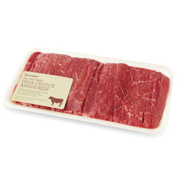 GreenWise Angus Top Round for Stir Fry, USDA Choice Beef Raised Without Antibiotics Publix