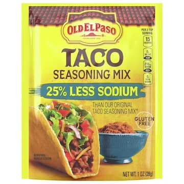 Old El Paso Seasoning Mix, Taco, 25% Less Sodium