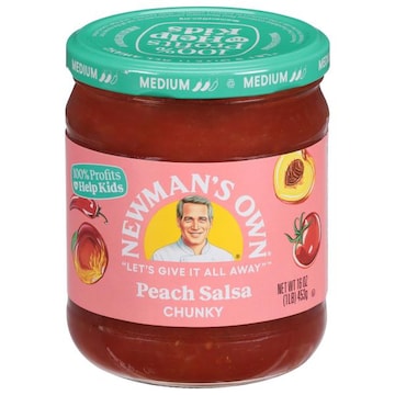 Newman's Own Salsa, Peach, Medium, Chunky