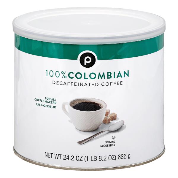 Publix Coffee, 100 Colombian, Decaffeinated Publix Super Markets