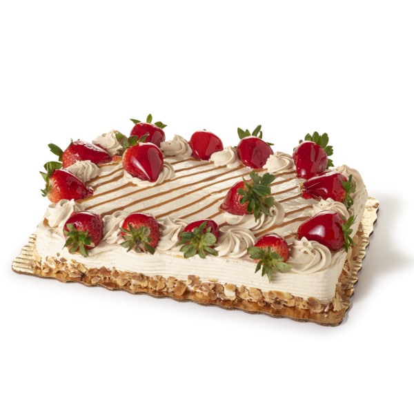 Fresh Strawberry Dulce De Leche Milk Infused 1/4 Sheet Cake