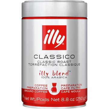 Illy Illy Blend Coffee, 100% Arabica, Ground, Classic Roast, Classico