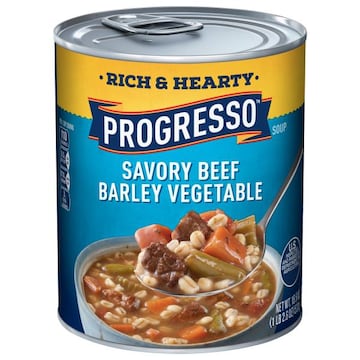Progresso Soup, Savory Beef Barley Vegetable, Rich & Hearty