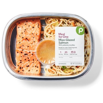 Publix Miso Glazed Salmon, with Green Onion & Yakisoba Noodles