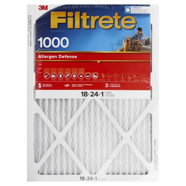 3M Filtrete Air Filter, Electrostatic, Allergen Defense 1000 Publix