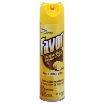 Favor Brilliant Shine Furniture Polish, Fresh Lemon Scent, 9.7 fl oz